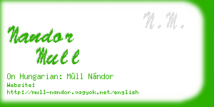 nandor mull business card